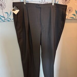 Men’s Haggar Charcoal Label Bengaline Dress Pants Slacks Sz 44W x30L